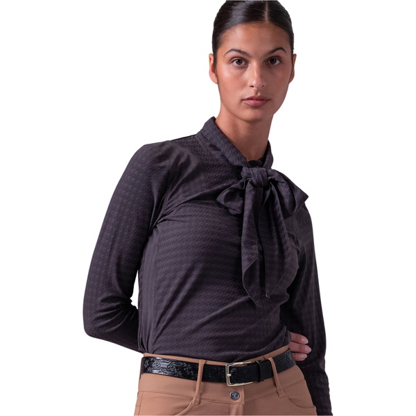 2025 PS Of Sweden Delilah Manche Longue Avec Nœud En Maille Top 2231-091-785 - Thunderstorm Grey